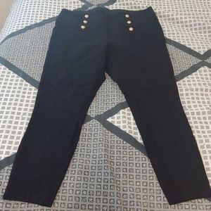 Black petite ponte pants